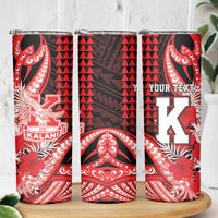 Personalised Hawaii Kalani High School Skinny Tumbler Tribal Tattoo With Hibiscus Flowers LT05 - Polynesian Pride