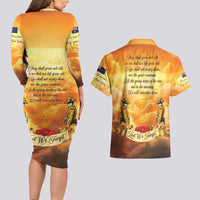 New Zealand And Australia ANZAC Day Couples Matching Long Sleeve Bodycon Dress and Hawaiian Shirt Sinai Palestine Campaign Lest We Forget LT05 - Polynesian Pride