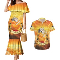 New Zealand And Australia ANZAC Day Couples Matching Mermaid Dress and Hawaiian Shirt Sinai Palestine Campaign Lest We Forget LT05 Orange - Polynesian Pride