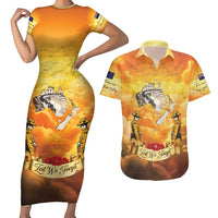 New Zealand And Australia ANZAC Day Couples Matching Short Sleeve Bodycon Dress and Hawaiian Shirt Sinai Palestine Campaign Lest We Forget LT05 Orange - Polynesian Pride