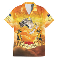 New Zealand And Australia ANZAC Day Family Matching Mermaid Dress and Hawaiian Shirt Sinai Palestine Campaign Lest We Forget LT05 Dad's Shirt - Short Sleeve Orange - Polynesian Pride