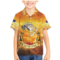 New Zealand And Australia ANZAC Day Family Matching Mermaid Dress and Hawaiian Shirt Sinai Palestine Campaign Lest We Forget LT05 Son's Shirt Orange - Polynesian Pride