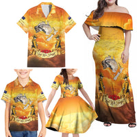 New Zealand And Australia ANZAC Day Family Matching Off Shoulder Maxi Dress and Hawaiian Shirt Sinai Palestine Campaign Lest We Forget LT05 - Polynesian Pride