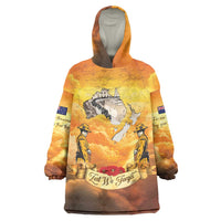 New Zealand And Australia ANZAC Day Wearable Blanket Hoodie Sinai Palestine Campaign Lest We Forget LT05 One Size Orange - Polynesian Pride