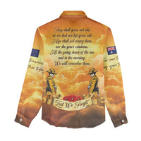 New Zealand And Australia ANZAC Day Women Casual Shirt Sinai Palestine Campaign Lest We Forget LT05 - Polynesian Pride