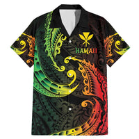 AAPI Heritage Month Family Matching Mermaid Dress and Hawaiian Shirt Kanaka Maoli Polynesian Tribal Wave LT05 Dad's Shirt - Short Sleeve Reggae - Polynesian Pride