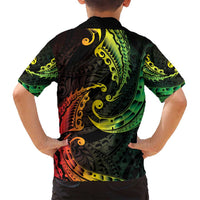 AAPI Heritage Month Family Matching Tank Maxi Dress and Hawaiian Shirt Kanaka Maoli Polynesian Tribal Wave LT05 - Polynesian Pride