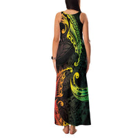 AAPI Heritage Month Family Matching Tank Maxi Dress and Hawaiian Shirt Kanaka Maoli Polynesian Tribal Wave LT05 - Polynesian Pride