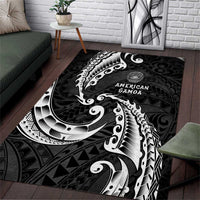 AAPI Heritage Month Area Rug American Samoa Polynesian Tribal Wave