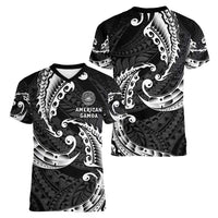 AAPI Heritage Month Women V-Neck T-Shirt American Samoa Polynesian Tribal Wave