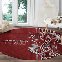 Tonga Language Week Round Carpet Malo e Lelei Kupesi Ngatu Pattern