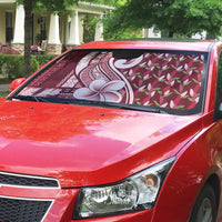 Samoa Teuila Auto Sun Shade Maroon Samoan Siapo Motifs