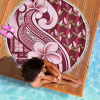Samoa Teuila Beach Blanket Maroon Samoan Siapo Motifs