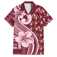 Samoa Teuila Family Matching Summer Maxi Dress and Hawaiian Shirt Maroon Samoan Siapo Motifs