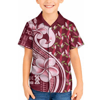 Samoa Teuila Hawaiian Shirt Maroon Samoan Siapo Motifs LT05 - Polynesian Pride