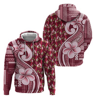 Samoa Teuila Hoodie Maroon Samoan Siapo Motifs