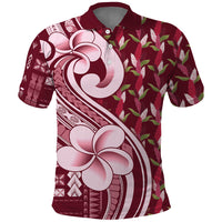 Samoa Teuila Polo Shirt Maroon Samoan Siapo Motifs LT05 Maroon - Polynesian Pride