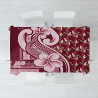 Samoa Teuila Tablecloth Maroon Samoan Siapo Motifs