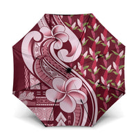 Samoa Teuila Umbrella Maroon Samoan Siapo Motifs