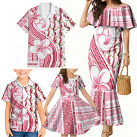 Samoa Teuila Family Matching Mermaid Dress and Hawaiian Shirt White Samoan Siapo Motifs LT05 - Polynesian Pride