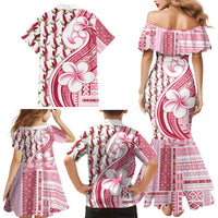 Samoa Teuila Family Matching Mermaid Dress and Hawaiian Shirt White Samoan Siapo Motifs LT05 Mom's Dress White - Polynesian Pride