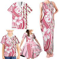 Samoa Teuila Family Matching Tank Maxi Dress and Hawaiian Shirt White Samoan Siapo Motifs LT05 - Polynesian Pride