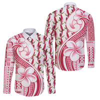 Samoa Teuila Family Matching Tank Maxi Dress and Hawaiian Shirt White Samoan Siapo Motifs LT05 Dad's Shirt - Long Sleeve White - Polynesian Pride