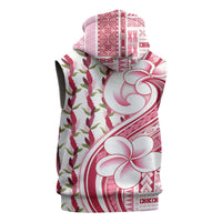 Samoa Teuila Sleeveless Hoodie White Samoan Siapo Motifs