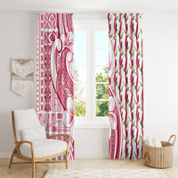 Samoa Teuila Window Curtain White Samoan Siapo Motifs