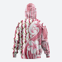 Samoa Teuila Zip Hoodie White Samoan Siapo Motifs