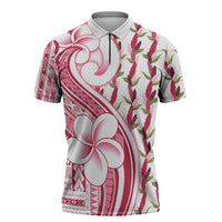 Samoa Teuila Zipper Polo Shirt White Samoan Siapo Motifs LT05 White - Polynesian Pride