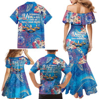 Happy Diwali Festival Family Matching Mermaid Dress and Hawaiian Shirt Diya Lamp Rangoli With Polynesian Pattern LT05 - Polynesian Pride