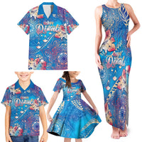 Happy Diwali Festival Family Matching Tank Maxi Dress and Hawaiian Shirt Diya Lamp Rangoli With Polynesian Pattern LT05 - Polynesian Pride