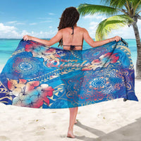 Happy Diwali Festival Sarong Diya Lamp Rangoli With Polynesian Pattern