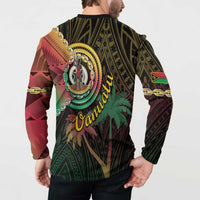 Vanuatu Espiritu Santo Island Button Sweatshirt Beach Landscape