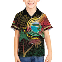 Vanuatu Espiritu Santo Island Family Matching Summer Maxi Dress and Hawaiian Shirt Beach Landscape