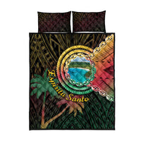 Vanuatu Espiritu Santo Island Quilt Bed Set Beach Landscape