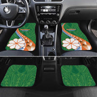 Marshall Islands Kwajalein Atoll Car Mats Polynesian Tribal Tattoo LT05 Set 4pcs Green - Polynesian Pride