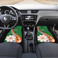 Marshall Islands Kwajalein Atoll Car Mats Polynesian Tribal Tattoo LT05 Set 2pcs - Front Green - Polynesian Pride