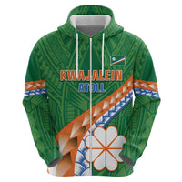 Personalised Marshall Islands Kwajalein Atoll Hoodie Polynesian Tribal Tattoo