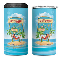 Aloha Hawaii 4 in 1 Can Cooler Tumbler Funny Macaw Parrot Tropical Vibe LT05 One Size: 16 oz Blue - Polynesian Pride