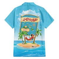 Aloha Hawaii Family Matching Off The Shoulder Long Sleeve Dress and Hawaiian Shirt Funny Macaw Parrot Tropical Vibe LT05 - Polynesian Pride