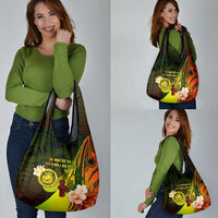 Hawaii State Motto Grocery Bag Hawaiian Tribal Reggae Hammerhead Shark LT05 - Polynesian Pride