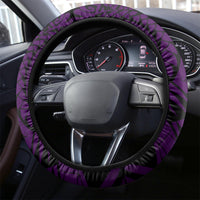 Hawaii State Motto Steering Wheel Cover Hawaiian Tribal Purple Hammerhead Shark LT05 - Polynesian Pride