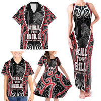 Aotearoa Waitangi Day Family Matching Tank Maxi Dress and Hawaiian Shirt Maori Warrior Tribal Tattoo LT05 - Polynesian Pride