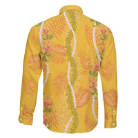 Hawaii Maile Lei Family Matching Mermaid Dress and Hawaiian Shirt With Yellow Monstera Pattern LT05 - Polynesian Pride