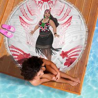 New Zealand Women's Day Beach Blanket Maori Wahine Polynesian Pattern