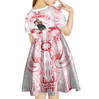 New Zealand Women's Day Kid Short Sleeve Dress Maori Wahine Polynesian Pattern LT05 - Polynesian Pride
