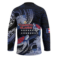 Tuamotu Islands Hockey Jersey Polynesian Pattern With Turtle
