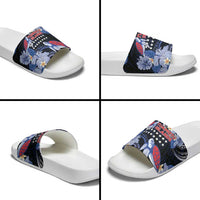 Tuamotu Islands Slide Sandals Polynesian Pattern With Turtle